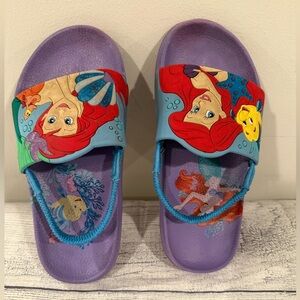 Disney Purple and Red Mermaid Sandals/girls size